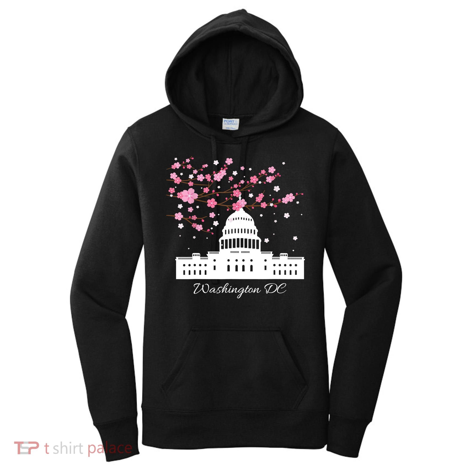 Washington DC Capitol Building Cherry Blossoms TShirt Women's Hoodie