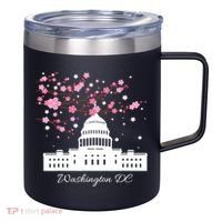 Washington DC Capitol Building Cherry Blossoms TShirt 12oz Stainless Steel Coffee Mug thumb 0