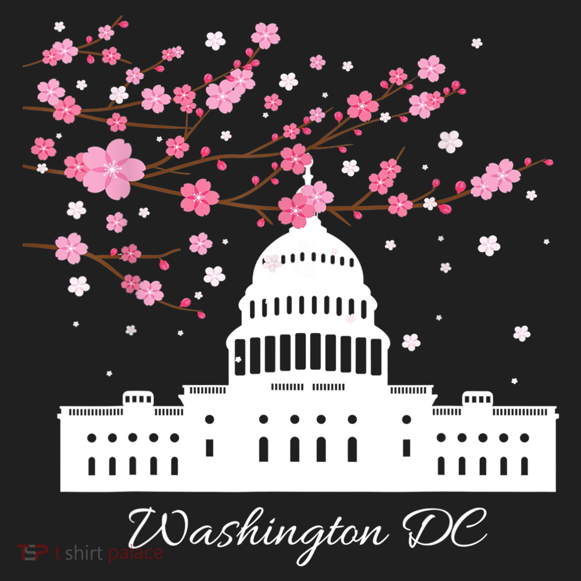 Washington DC Capitol Building Cherry Blossoms TShirt Tumbler