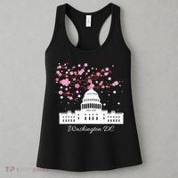Washington DC Capitol Building Cherry Blossoms TShirt Women's Tank Top thumb 3