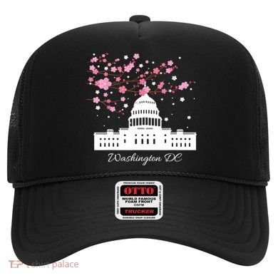 Washington DC Capitol Building Cherry Blossoms TShirt Hat