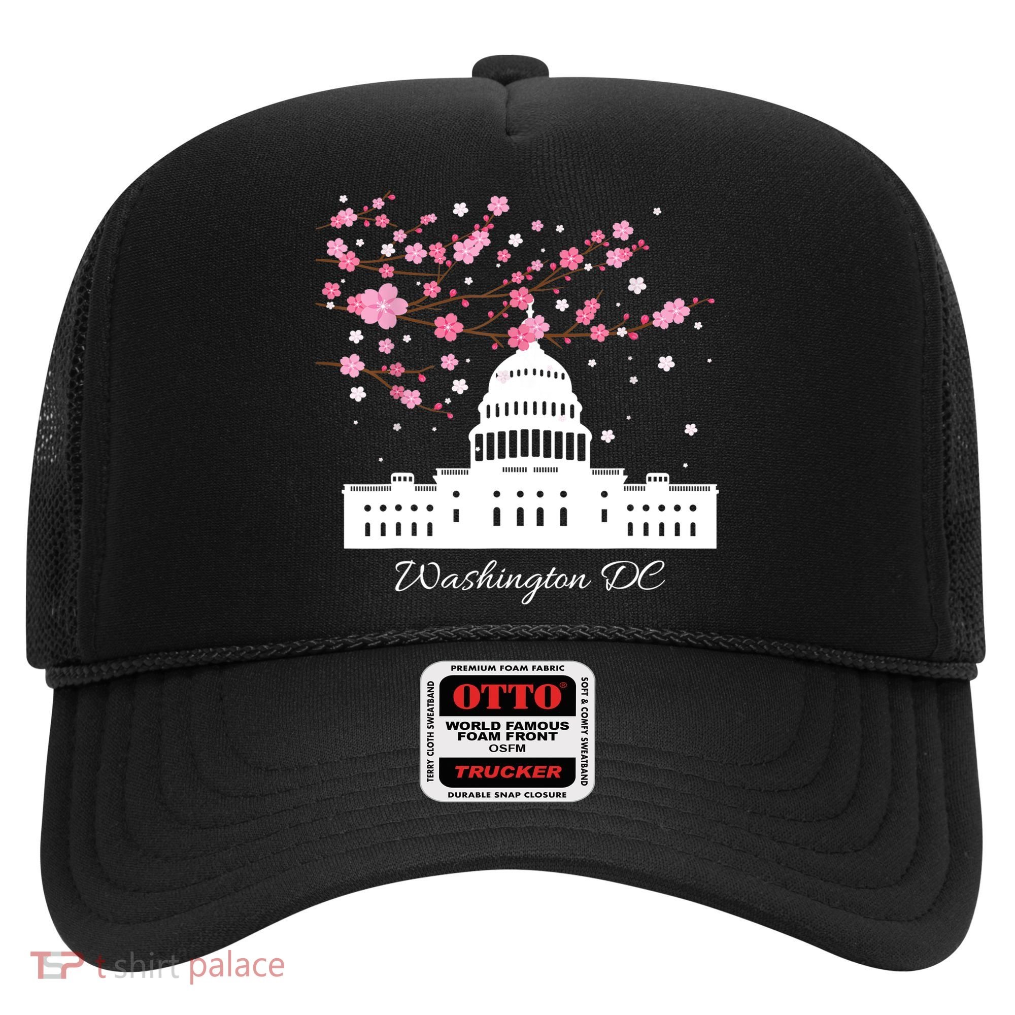Washington DC Capitol Building Cherry Blossoms TShirt Hat