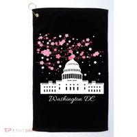 Washington DC Capitol Building Cherry Blossoms TShirt Golf Towel thumb 0