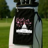 Washington DC Capitol Building Cherry Blossoms TShirt Golf Towel thumb 2