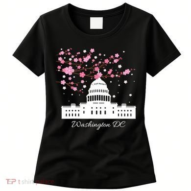 Washington DC Capitol Building Cherry Blossoms TShirt Women's T-Shirt
