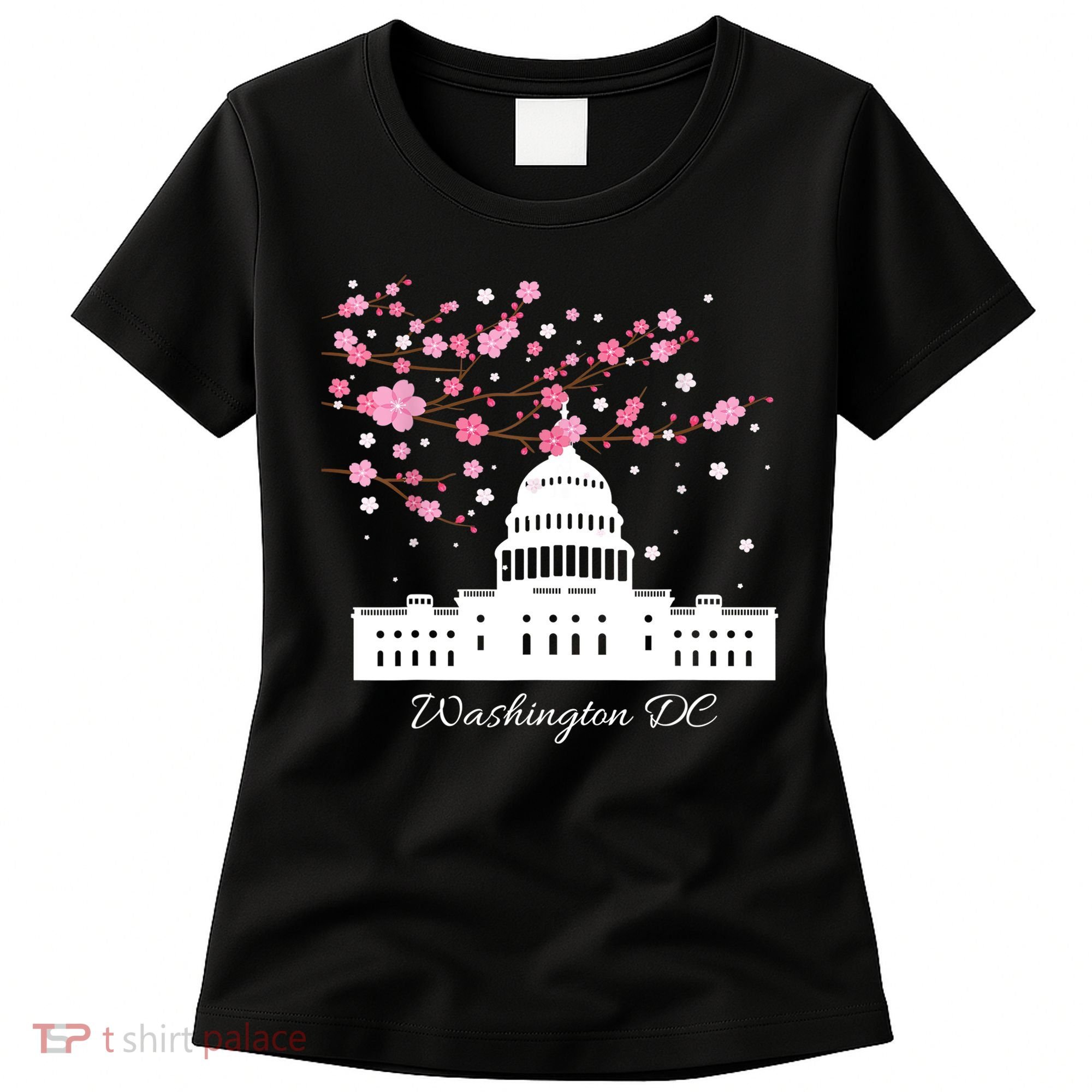 Washington DC Capitol Building Cherry Blossoms TShirt Women's T-Shirt