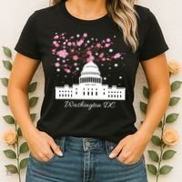 Washington DC Capitol Building Cherry Blossoms TShirt Women's T-Shirt thumb 2