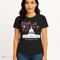 Washington DC Capitol Building Cherry Blossoms TShirt Women's T-Shirt thumb 4