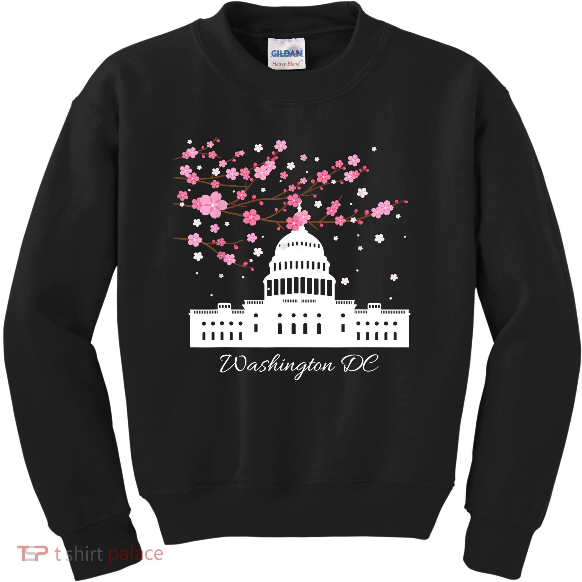 Washington DC Capitol Building Cherry Blossoms TShirt Kids Sweatshirt