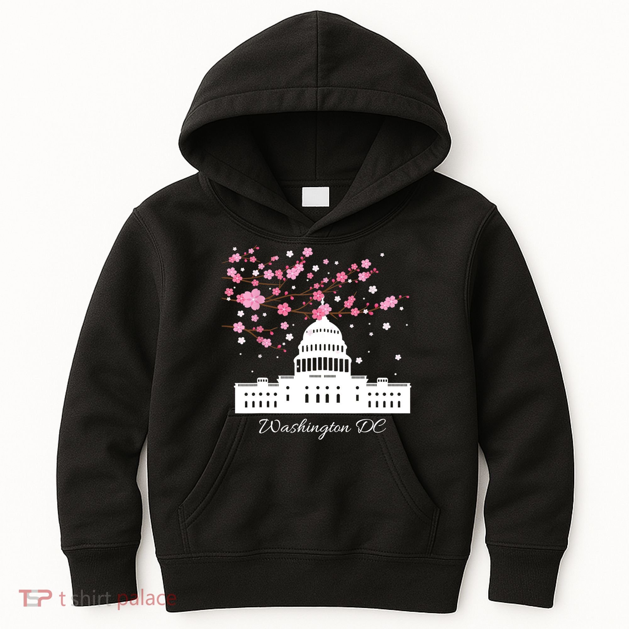 Washington DC Capitol Building Cherry Blossoms TShirt Kids Hoodie