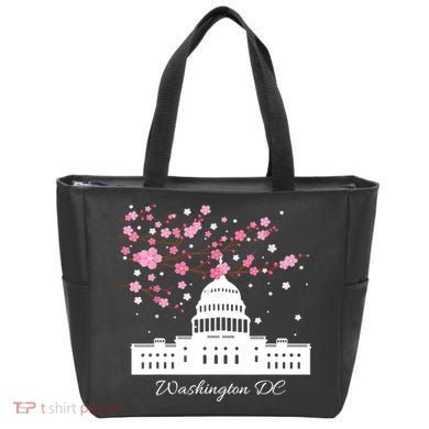 Washington DC Capitol Building Cherry Blossoms TShirt Tote Bag