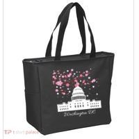 Washington DC Capitol Building Cherry Blossoms TShirt Tote Bag thumb 2