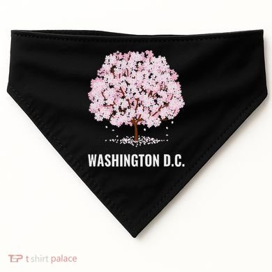 Washington Dc Cherry Blossom Tree Bloom Festival USA-Made Doggie Bandana