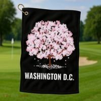 Washington Dc Cherry Blossom Tree Bloom Festival Golf Towel thumb 1