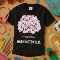 Washington Dc Cherry Blossom Tree Bloom Festival Kids T-Shirt thumb 3