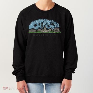Washington Dc Capital Skyline Silhouette Great Gift Women's Sweatshirt
