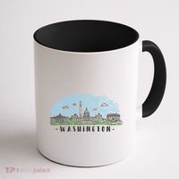Washington Dc Capital Skyline Silhouette Great Gift Coffee Mug thumb 1