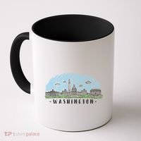 Washington Dc Capital Skyline Silhouette Great Gift Coffee Mug thumb 0