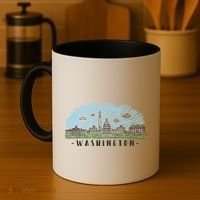 Washington Dc Capital Skyline Silhouette Great Gift Coffee Mug thumb 4