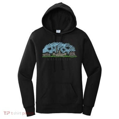 Washington Dc Capital Skyline Silhouette Great Gift Women's Hoodie