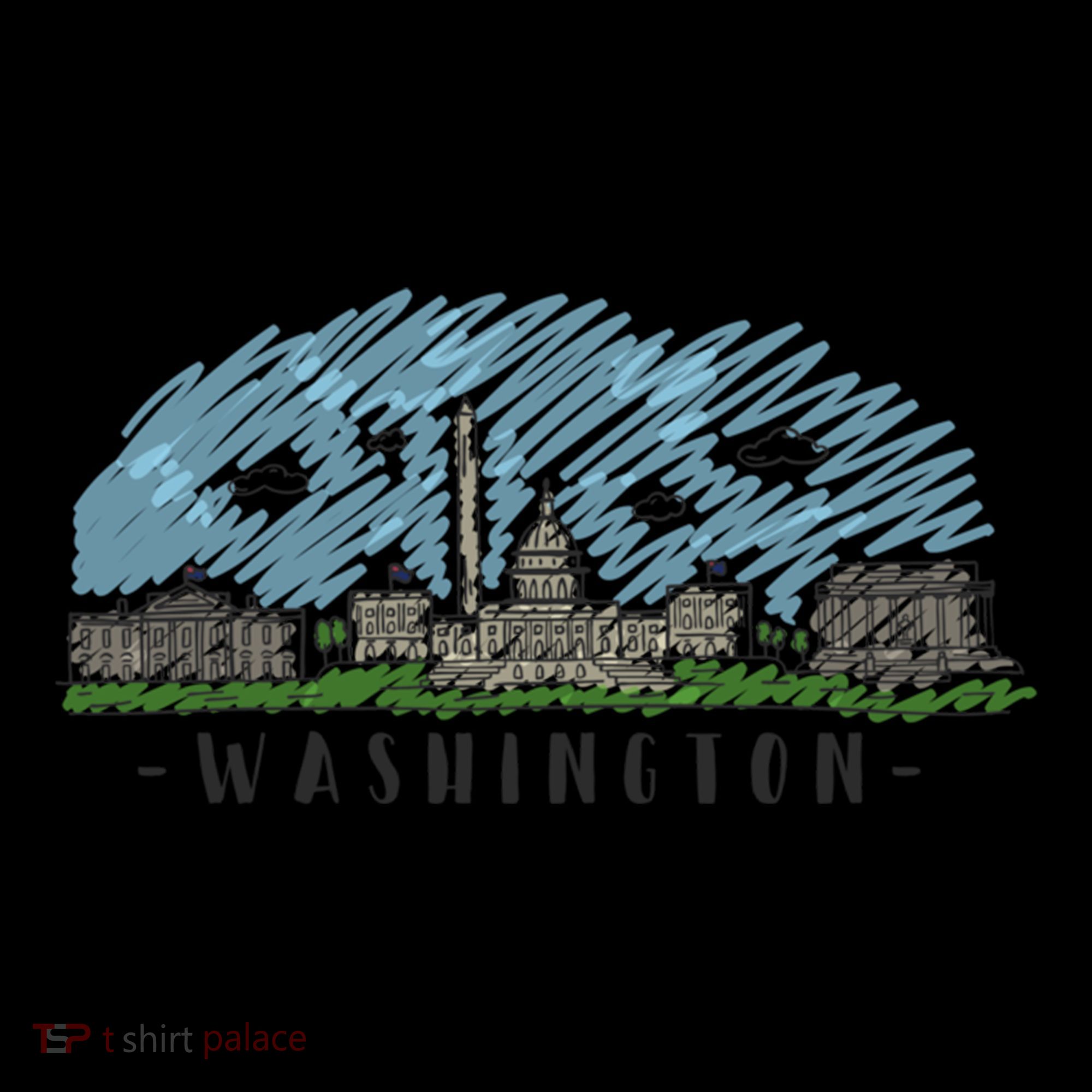Washington Dc Capital Skyline Silhouette Great Gift Women's Hoodie