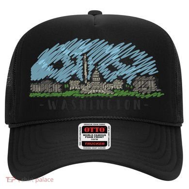 Washington Dc Capital Skyline Silhouette Great Gift Hat