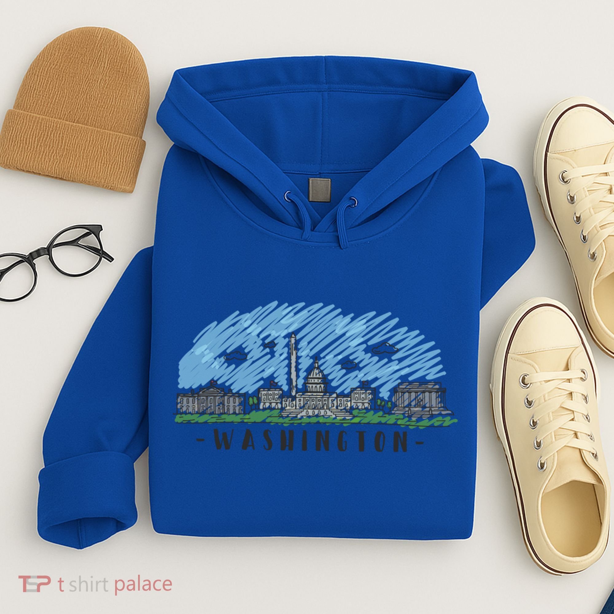 Washington Dc Capital Skyline Silhouette Great Gift Hoodie