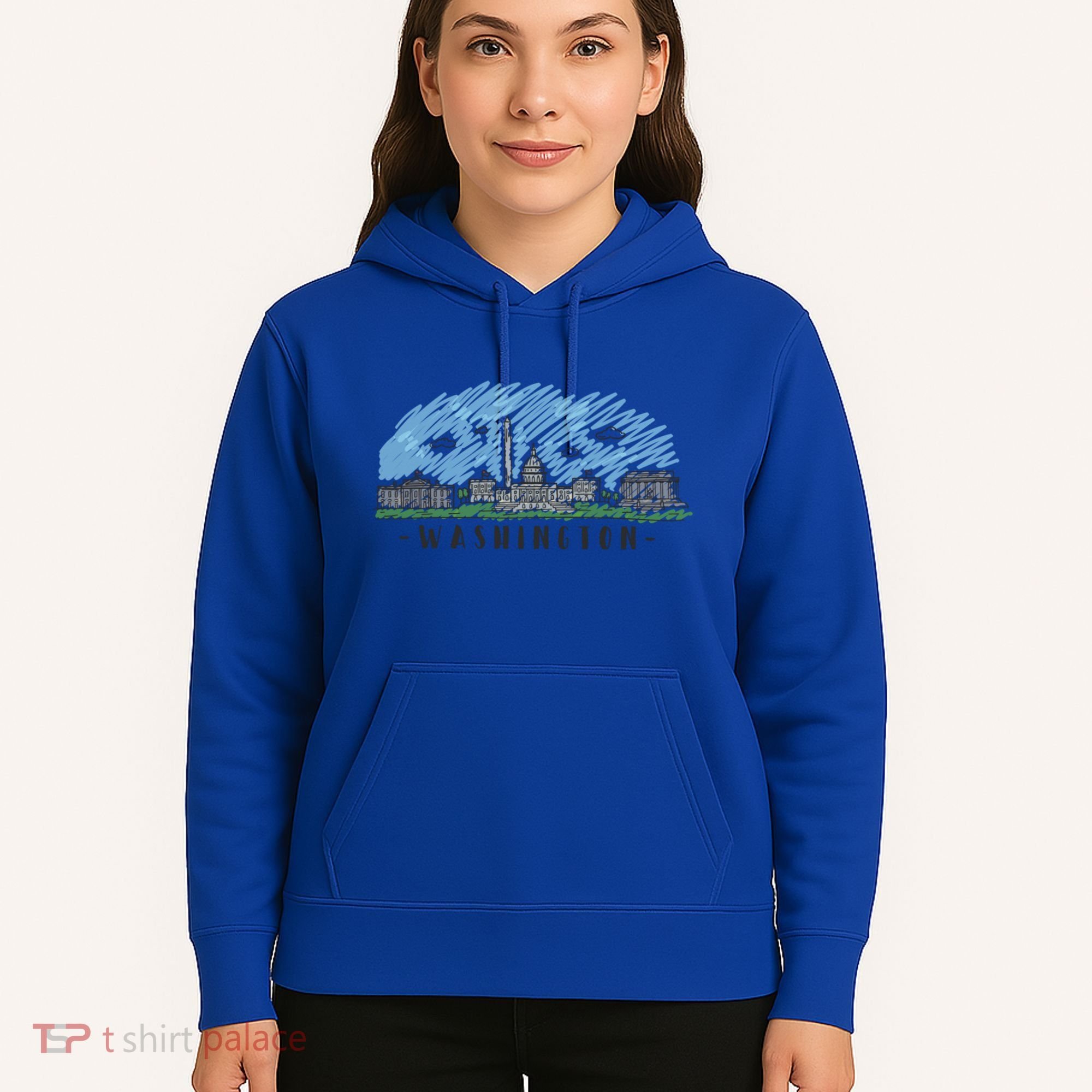 Washington Dc Capital Skyline Silhouette Great Gift Hoodie