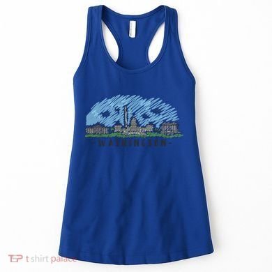 Washington Dc Capital Skyline Silhouette Great Gift Women's Tank Top