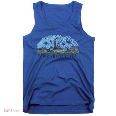 Washington Dc Capital Skyline Silhouette Great Gift Tank Top