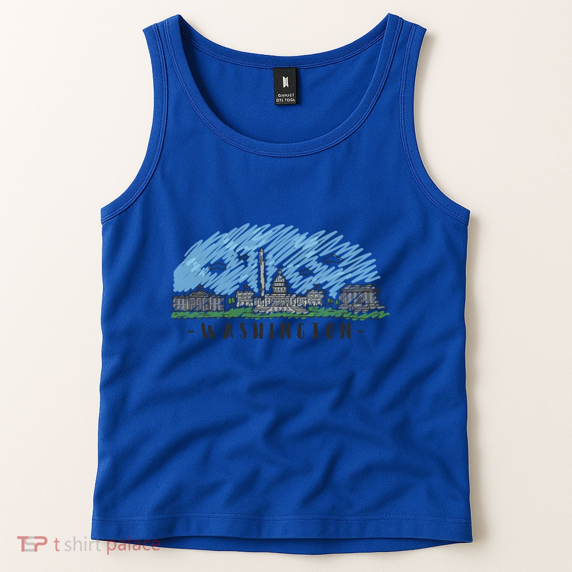 Washington Dc Capital Skyline Silhouette Great Gift Tank Top
