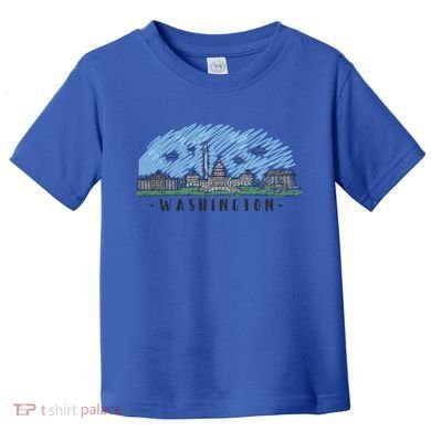 Washington Dc Capital Skyline Silhouette Great Gift Toddler T-Shirt