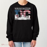 Washington Dc Capitol Hill Usa Flag Souvenir Great Gift Women's Sweatshirt thumb 0