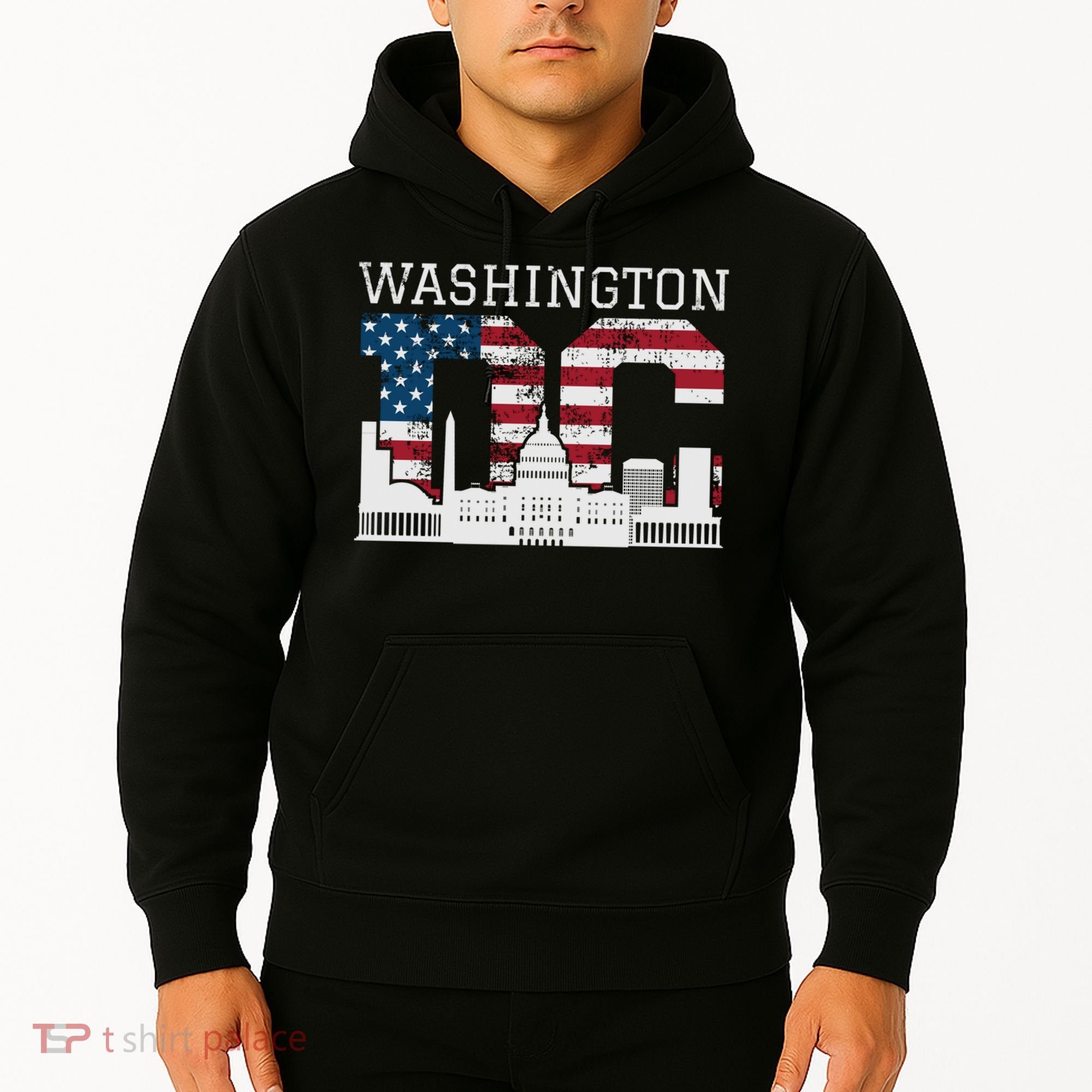 Washington Dc Capitol Hill Usa Flag Souvenir Great Gift Hoodie