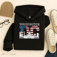 Washington Dc Capitol Hill Usa Flag Souvenir Great Gift Hoodie thumb 4