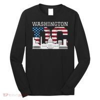 Washington Dc Capitol Hill Usa Flag Souvenir Great Gift Long Sleeve Shirt thumb 0