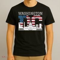 Washington Dc Capitol Hill Usa Flag Souvenir Great Gift T-Shirt thumb 3