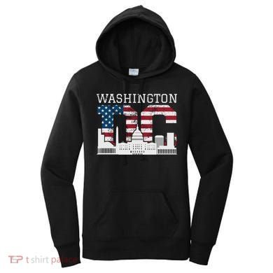 Washington Dc Capitol Hill Usa Flag Souvenir Great Gift Women's Hoodie