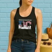 Washington Dc Capitol Hill Usa Flag Souvenir Great Gift Women's Tank Top thumb 2