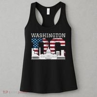 Washington Dc Capitol Hill Usa Flag Souvenir Great Gift Women's Tank Top thumb 3