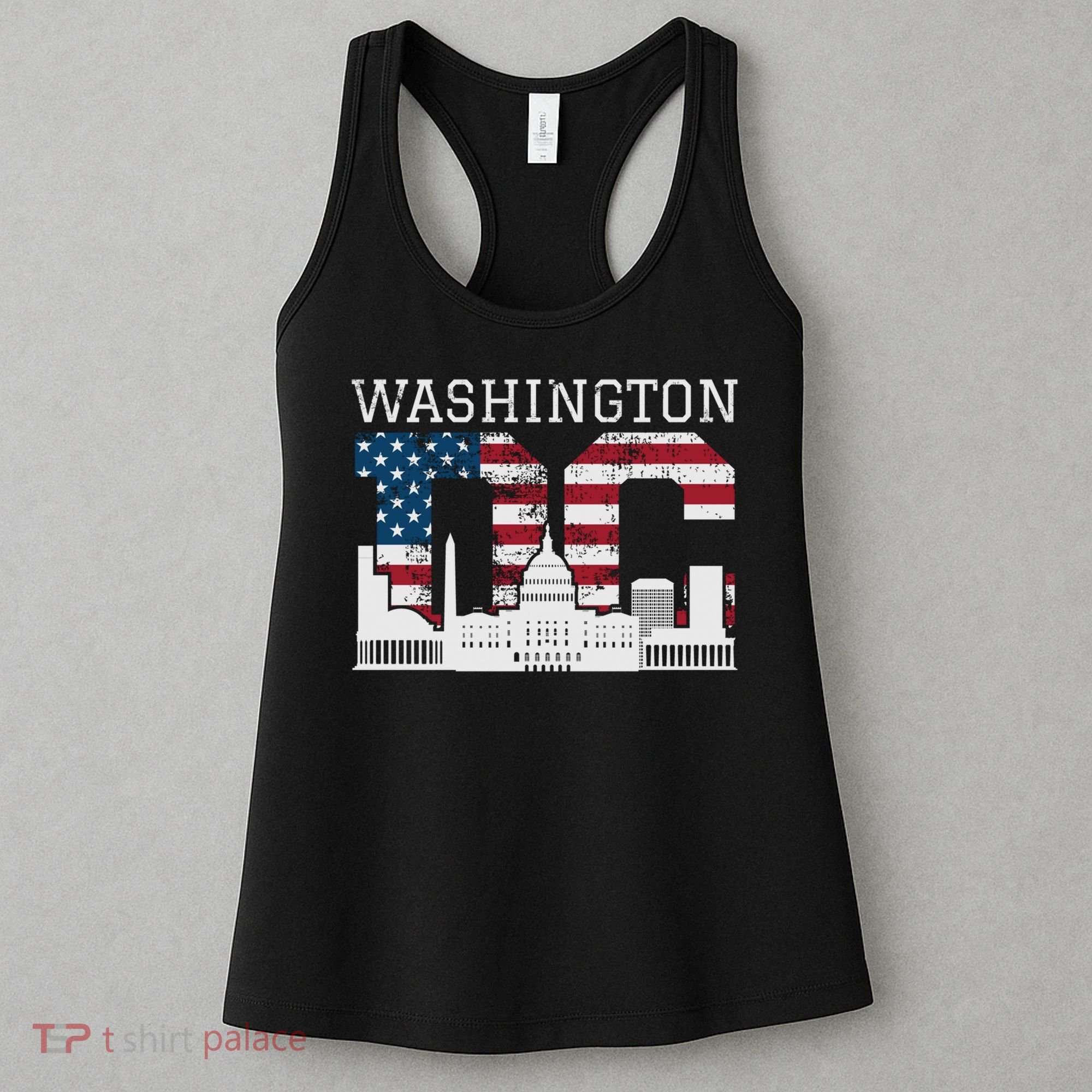 Washington Dc Capitol Hill Usa Flag Souvenir Great Gift Women's Tank Top