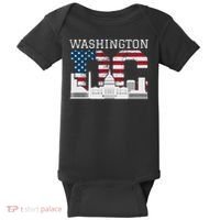 Washington Dc Capitol Hill Usa Flag Souvenir Great Gift Baby Bodysuit thumb 0