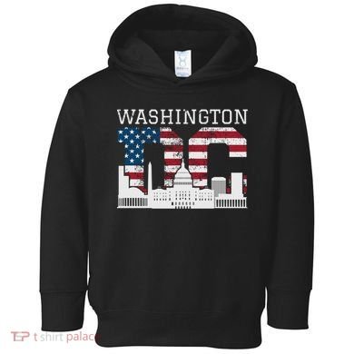 Washington Dc Capitol Hill Usa Flag Souvenir Great Gift Toddler Hoodie
