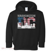 Washington Dc Capitol Hill Usa Flag Souvenir Great Gift Toddler Hoodie thumb 0
