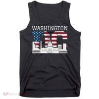 Washington Dc Capitol Hill Usa Flag Souvenir Great Gift Tank Top thumb 0