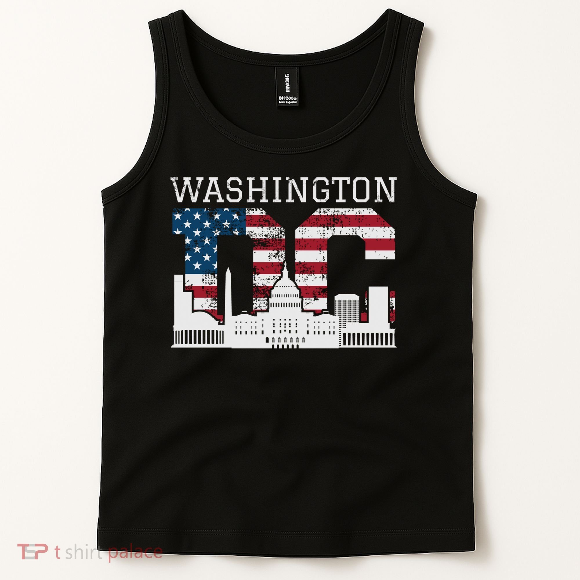 Washington Dc Capitol Hill Usa Flag Souvenir Great Gift Tank Top