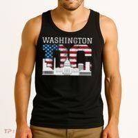 Washington Dc Capitol Hill Usa Flag Souvenir Great Gift Tank Top thumb 3