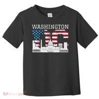 Washington Dc Capitol Hill Usa Flag Souvenir Great Gift Toddler T-Shirt thumb 0