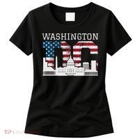 Washington Dc Capitol Hill Usa Flag Souvenir Great Gift Women's T-Shirt thumb 0
