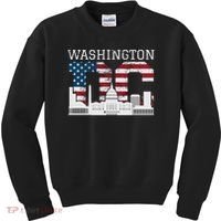 Washington Dc Capitol Hill Usa Flag Souvenir Great Gift Kids Sweatshirt thumb 0